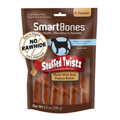 SmartBones Stuff Twistz, Peanut Butter, 6 pk.