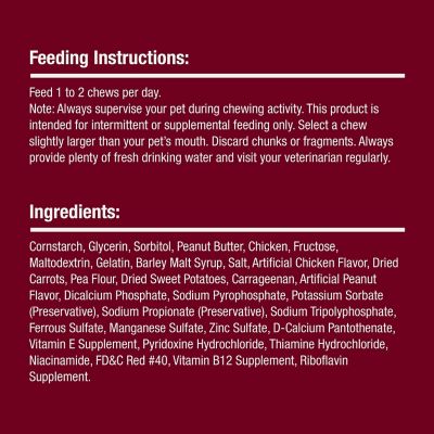 Image showing 5 th SmartBones Twistz, Peanut Butter, 50 pk.