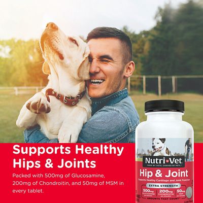 Image showing  Extra Strength Chewable Hip and Joint Supplement Tablets for Dogs, 0.4 lb., 75 ct.
