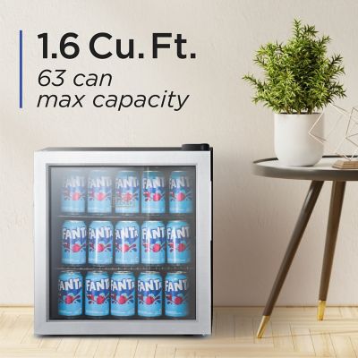 Image showing  1.7 cu. ft. Beverage Cooler with Double Pane Glass Door Drink Fridge with 63 Can Capacity