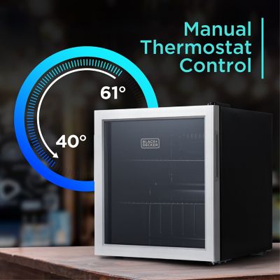 Image showing  1.7 cu. ft. Beverage Cooler with Double Pane Glass Door Drink Fridge with 63 Can Capacity
