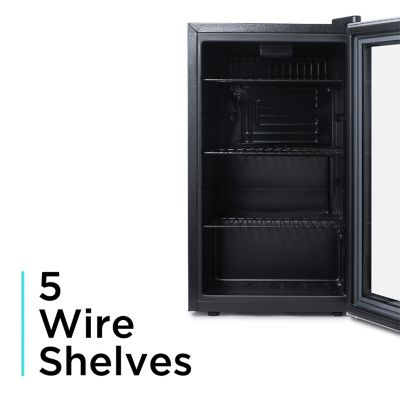 Image showing 6 th Black & Decker 2.4 cu. ft. Beverage Cooler with Double Pane Glass Door Drink Fridge with 76 Can Capacity