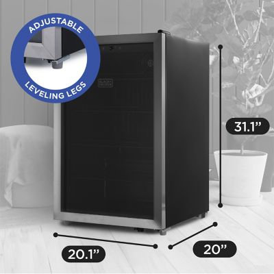 Image showing 6 th Black & Decker 4.4 cu. ft. Beverage Cooler with Double Pane Glass Door Drink Fridge with 160 Can Capacity