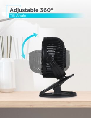 Image showing  4 in. Convertible Cooling Fan, Clip Fan and Standing Fan with 3 Speed Settings, 2 Pack