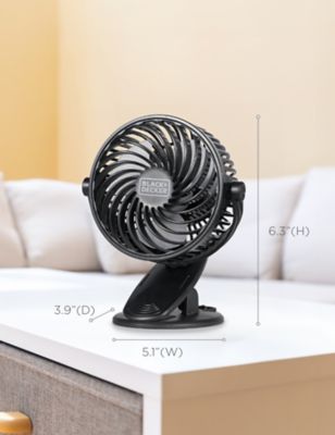 Image showing 6 th Black & Decker 4 in. Convertible Cooling Fan, Clip Fan and Standing Fan with 3 Speed Settings, 2 Pack