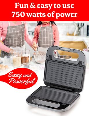 Image showing 3 th Betty Crocker 3 in 1 Indoor Grill, Sandwich, Panini Press & Waffle Maker Plus