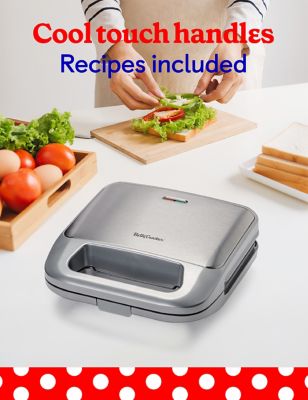 Image showing 4 th Betty Crocker 3 in 1 Indoor Grill, Sandwich, Panini Press & Waffle Maker Plus