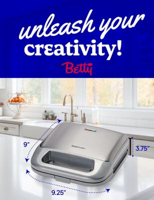 Image showing 6 th Betty Crocker 3 in 1 Indoor Grill, Sandwich, Panini Press & Waffle Maker Plus