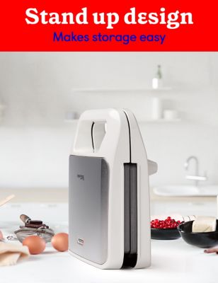 Image showing 5 th Betty Crocker 3 in 1 Indoor Grill, Sandwich, Panini Press & Waffle Maker Plus