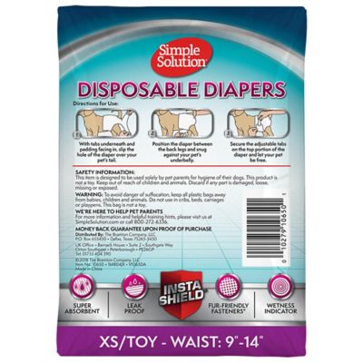 Image showing  Extra Small Disposable Dog Diapers, 12 ct.