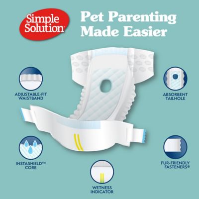 Image showing 5 th Simple Solution Extra Small Disposable Dog Diapers, 12 ct.
