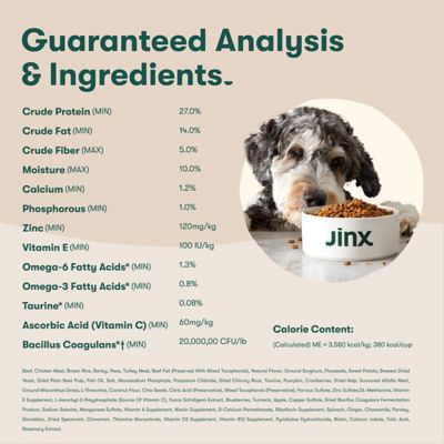 Image showing 8 th Jinx All Life Stages Beef, Brown Rice and Sweet Potato Recipe Dry Dog Food