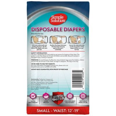 Image showing  Small Disposable Dog Diapers, 12 ct.