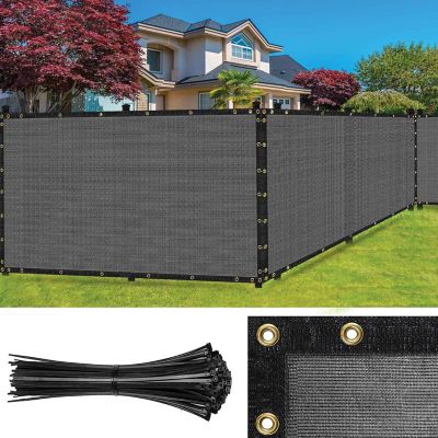 Image showing  Ultra Heavy Duty Privacy Fence Screen Non-Recycled Shade Net with Bindings & Rustproof Grommets, ST-201-6X20