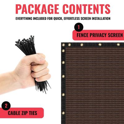 Image showing 5 th SEALTECH Ultra Heavy Duty Privacy Fence Screen Non-Recycled Shade Net with Bindings & Rustproof Grommets, ST-202-4X10