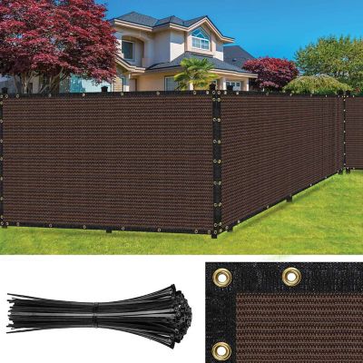 Image showing  Ultra Heavy Duty Privacy Fence Screen Non-Recycled Shade Net with Bindings & Rustproof Grommets, ST-202-4X15