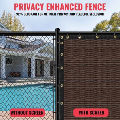 Image showing  Ultra Heavy Duty Privacy Fence Screen Non-Recycled Shade Net with Bindings & Rustproof Grommets, ST-202-6X20