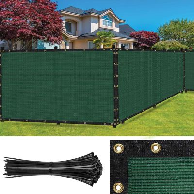 Image showing  Ultra Heavy Duty Privacy Fence Screen Non-Recycled Shade Net with Bindings & Rustproof Grommets, ST-203-6X25