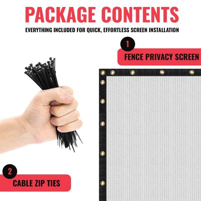 Image showing  Ultra Heavy Duty Privacy Fence Screen Non-Recycled Shade Net with Bindings & Rustproof Grommets, ST-204-5X100