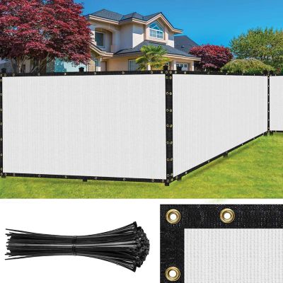 Image showing  Ultra Heavy Duty Privacy Fence Screen Non-Recycled Shade Net with Bindings & Rustproof Grommets, ST-204-6X15