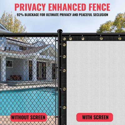 Image showing  Ultra Heavy Duty Privacy Fence Screen Non-Recycled Shade Net with Bindings & Rustproof Grommets, ST-204-6X15