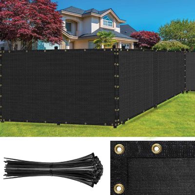 Image showing 1 th SEALTECH Ultra Heavy Duty Privacy Fence Screen Non-Recycled Shade Net with Bindings & Rustproof Grommets, ST-206-4X100