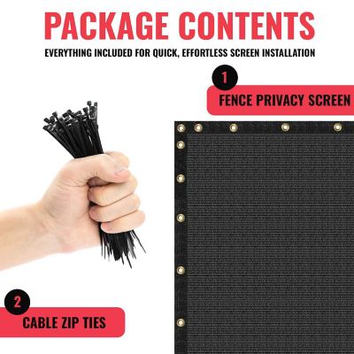 Image showing 5 th SEALTECH Ultra Heavy Duty Privacy Fence Screen Non-Recycled Shade Net with Bindings & Rustproof Grommets, ST-206-4X100