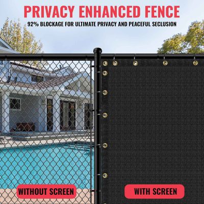 Image showing  Ultra Heavy Duty Privacy Fence Screen Non-Recycled Shade Net with Bindings & Rustproof Grommets, ST-206-6X15