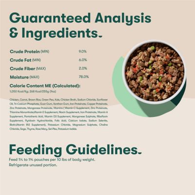 Image showing 8 th Jinx Homemades Chicken Recipe Wet Natural Dog Food, Whole Grain, 9 oz. Pouch