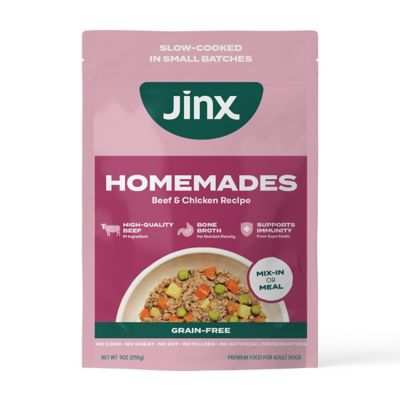 Jinx Homemades Beef & Chicken Recipe Wet Natural Dog Food, Grain-Free, 9 oz. Pouch