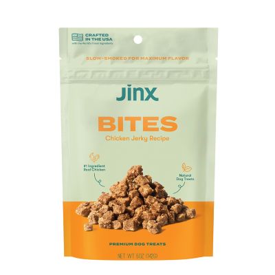 Jinx All Natural Slow-Smoked Chicken Flavor Jerky Bites for Dogs, 5 oz Bag