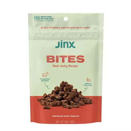 Jinx Beef Bites Natural Soft Dried Dog Treats 5 oz Bag Wet Dog Food