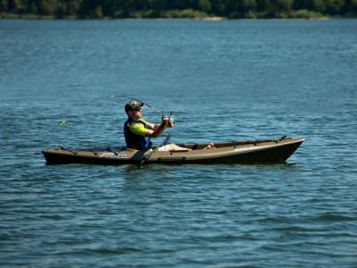 Image showing  Journey 12 SS, Sit-on Fishing Kayak with Paddle, Grass