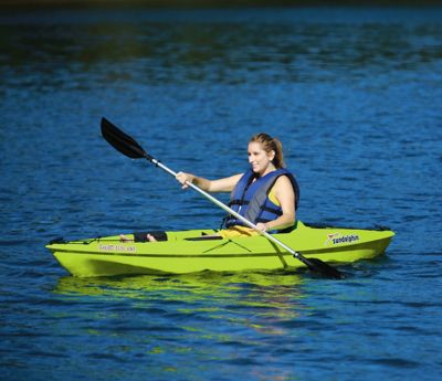 Image showing 7 th Sun Dolphin Bali 10 SS, Sit-on Recreational Kayak with Paddle, Citrus