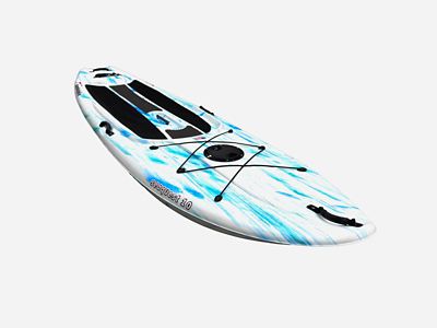 Sun Dolphin Seaquest 10 Stand Up Paddleboard with Paddle, Blue Swirl