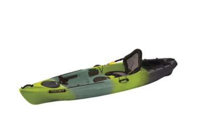 Evoke Heritage Avalon 100, Sit-on Fishing Kayak with Paddle, Citrus Black Gray