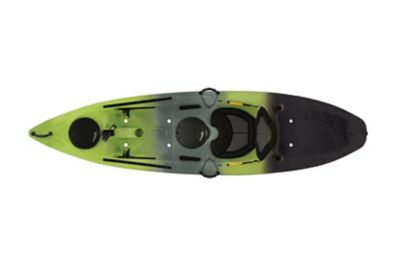 Image showing  Heritage Avalon 100, Sit-on Fishing Kayak with Paddle, Citrus Black Gray