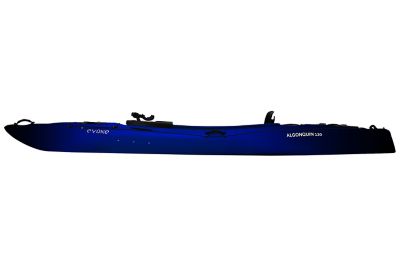 Image showing  Algonquin 120, Sit-in Fishing Kayak with Paddle, Black and Blue