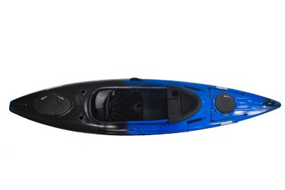 Image showing  Algonquin 120, Sit-in Fishing Kayak with Paddle, Black and Blue