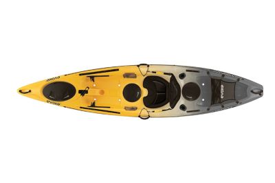 Image showing  Navigator 120, Sit-on Fishing Kayak with Paddle, Yellow Gray White