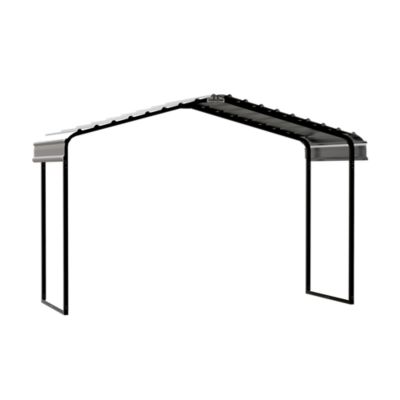 Arrow 12 x 6 x 7 ft. Eggshell Carport with 1 Sided Enclosure