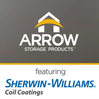 Image showing 8 th Arrow 12 x 20 x 7 ft. Charcoal Carport with 1 Sided Enclosure