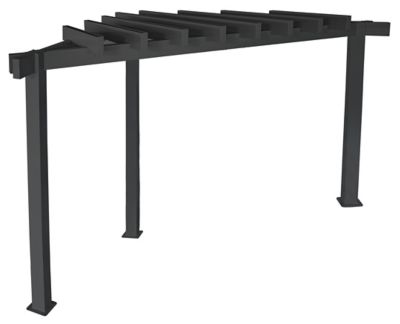 Image showing  Lima 10 x 10 ft. Grey Rustproof Aluminum Frame Pergola