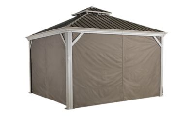 Sojag Monaco, Messina, Mykonos 12 x 14 x 7 ft. Taupe Curtains for Ventura Gazebo