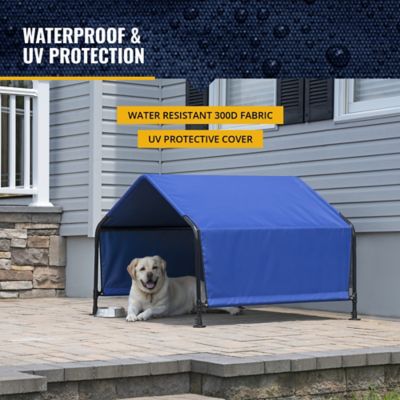 Image showing  4 x 5 x 4 ft. Blue Dog Shade Canopy Pet Shelter