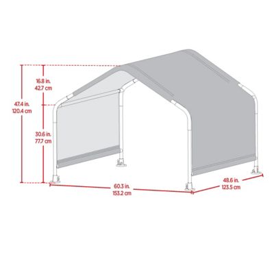 Image showing  4 x 5 x 4 ft. Blue Dog Shade Canopy Pet Shelter
