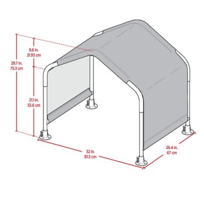 Image showing  2 x 2.5 x 2.5 ft. Blue Dog Shade Canopy Pet Shelter