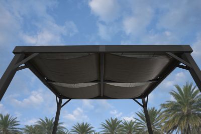 Image showing  Fontana Black Aluminum Frame 10 x 12 ft Pergola