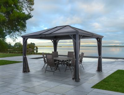 Image showing  Ventura 10 x 12 x 9 ft. Dark Grey Gazebo