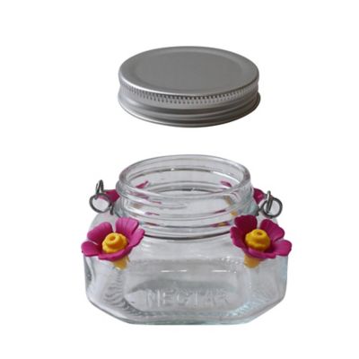 Image showing  5 oz. Pink Flower Hummingbird Feeder